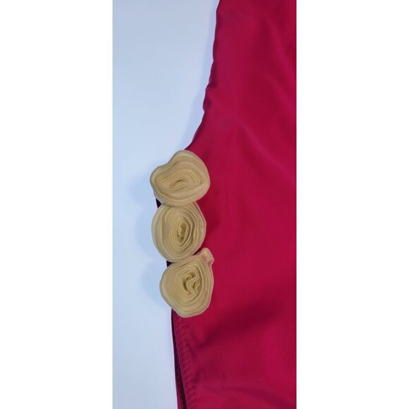 SAME LOS ANGELES One Piece Swimsuit Womens Fiusha Sz Large Flower in The Throat - Picture 3 of 8